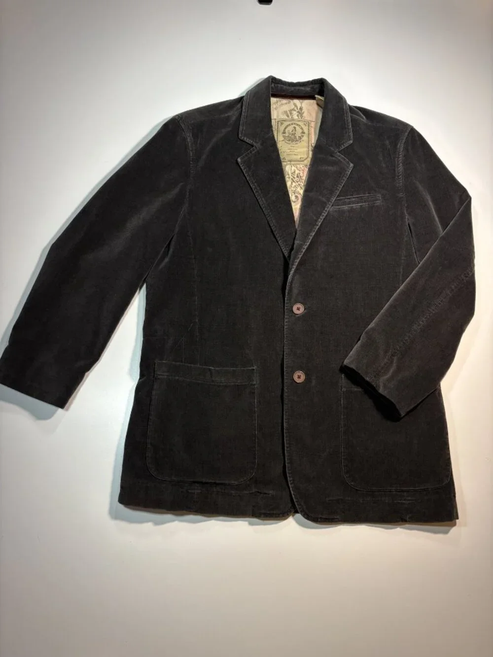 Vintage Rare Art line Tommy Bahama Indigo Palms Corduroy Smoking Jacket L